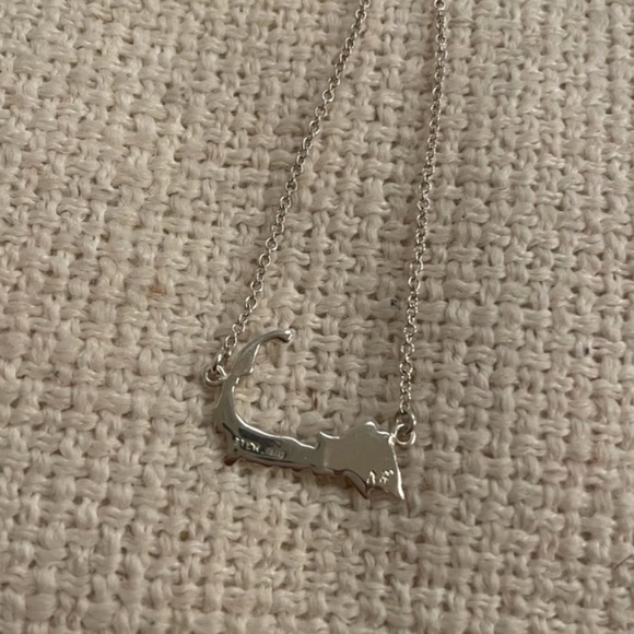 NWOT Sterling Silver Cape Cod Map Necklace - Picture 2 of 4